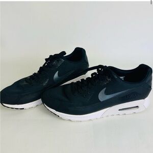 Nike Black & White Air Max 90 Ultra 2.0 Athletic Sneaker Women’s Leather